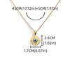 Minimalist Blue Eye Pendant Necklace Stainless Steel Geometric Jewelry  Wedding