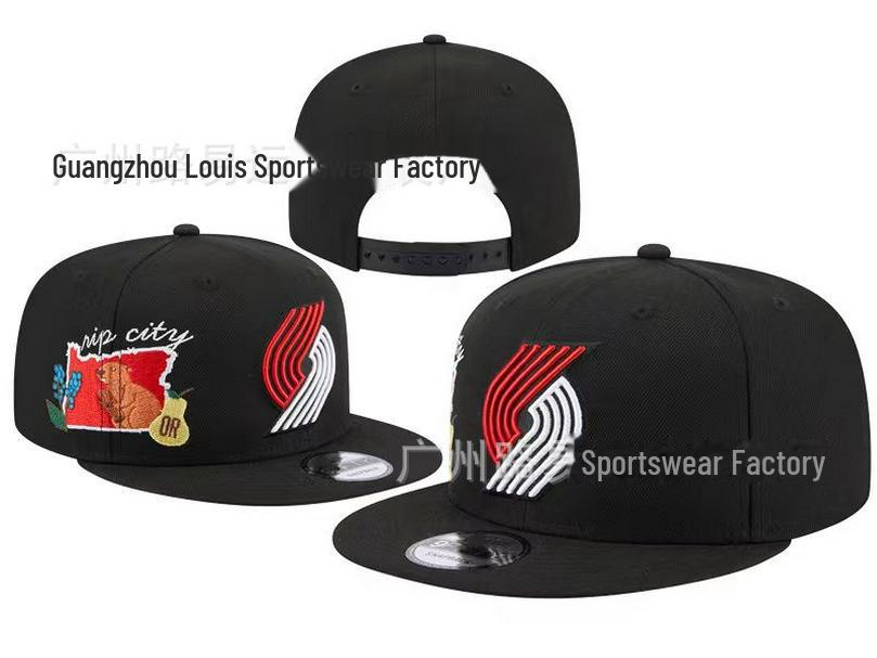 Кепка с вышитыми плоскими полями команды НБА: Наггетс, Хит, Уорриорз, Бакс, Санс