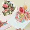 1pcs New Romantic Flower Birthday Christmas Card 3d Pop-Up Greeting Cards Party Wedding Decorations Creative Girl Envelope Gifts