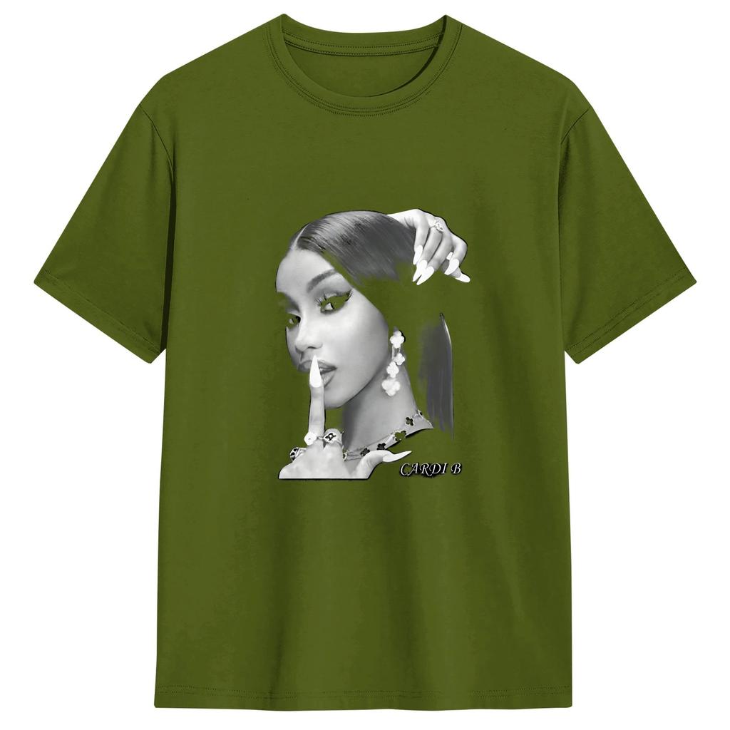 Cardi B Vintage T Shirt Summer Cotton T Shirts For Unisex Fashion Pattern Tee Shirt Shortsleeved Vintage Tees