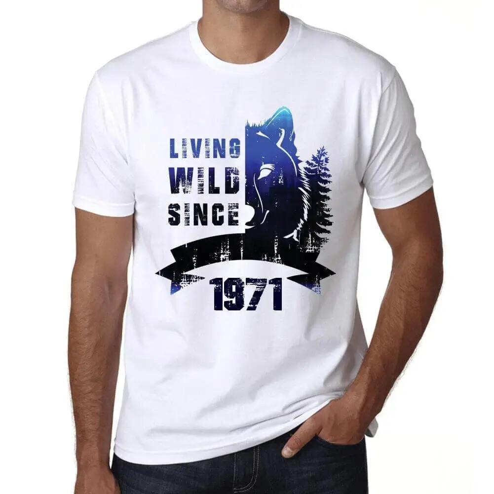 Unisexs Graphic TShirt Living Wild Since 1971 53rd Birthday Anniversary 53 Year