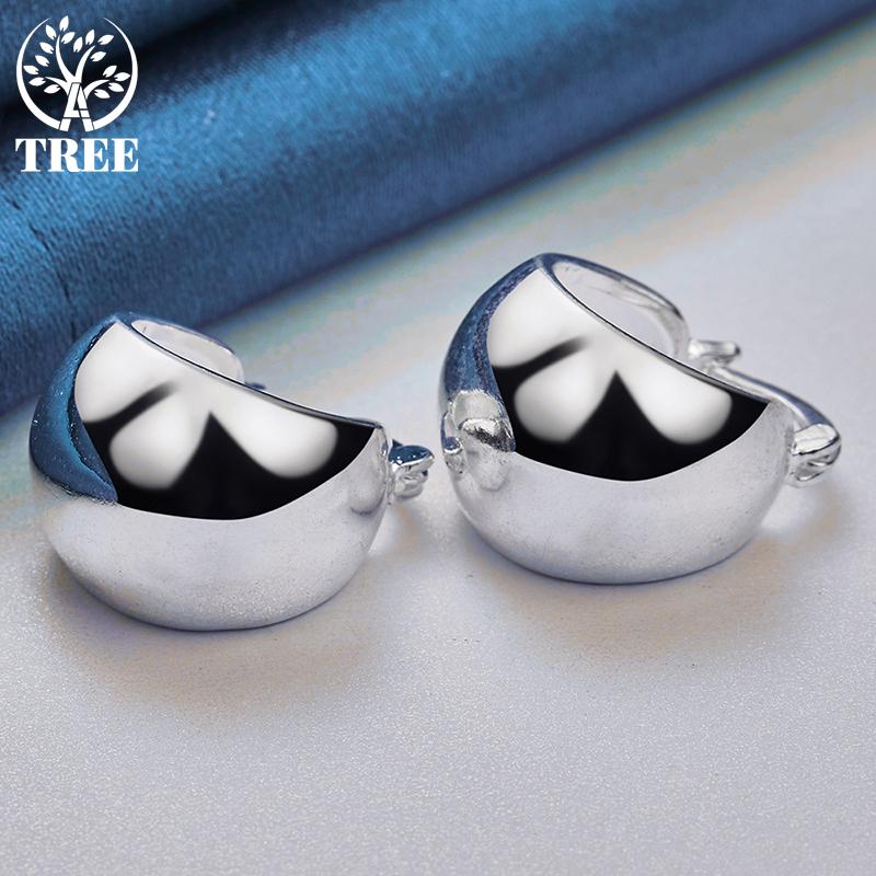 Круглые серьги из стерлингового серебра 925 пробы изысканный подарок модные свадебные украшения