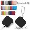 Мягкий силиконовый чехол для Apple Airpods 2-го поколения Чехол с крючком Bluetooth Чехол для наушников AirPods 1 2 Аксессуары кожа