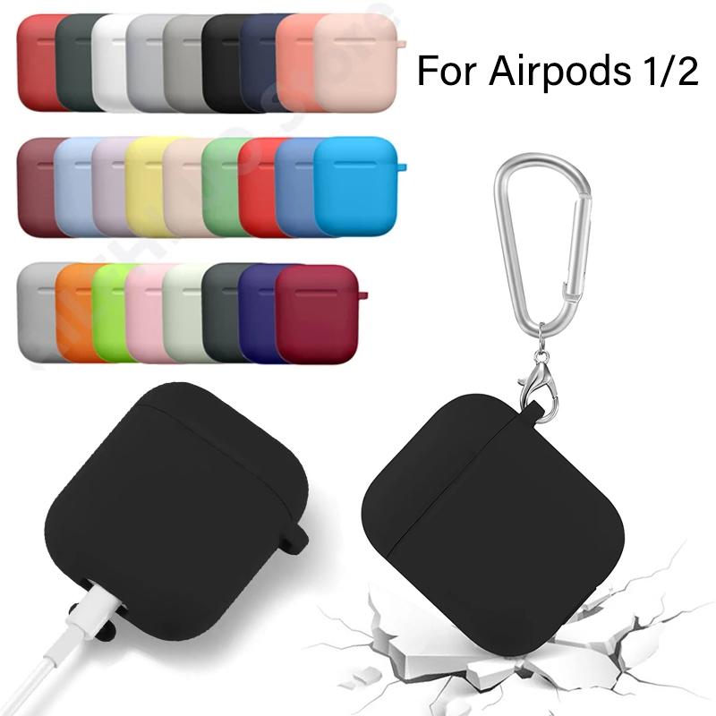 Мягкий силиконовый чехол для Apple Airpods 2-го поколения Чехол с крючком Bluetooth Чехол для наушников AirPods 1 2 Аксессуары кожа