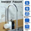 220V Electric Kitchen Water Heater Tap Instant Hot Water Faucet Heater Cold Heating Faucet Tankless Instantaneous Water Heater 3000W