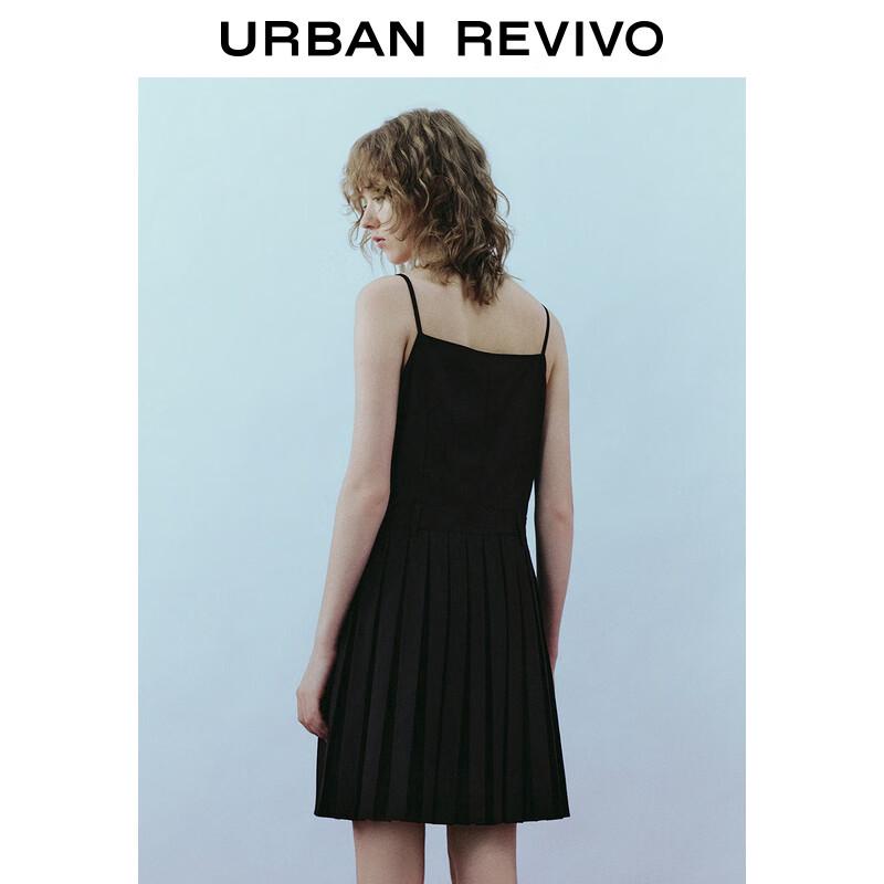 UR Women's Pleated Square Neck Cami Dress