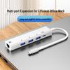 Конвертер RJ45 Type-C в сетевой порт 100 Мбит/с: 5-в-1 док-станция для расширения ноутбука