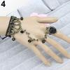 Retro Gothic Women Lace Flower Hand Slave Harness Bracelet Chain Ring Jewelry