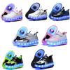 Children's Charging Runaway Shoes Automatic with Lights Single and Double Wheel Skates LED Luminous Shoes