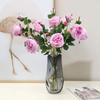 3 Head Austin Rose Simulation Flowers Wedding Home Living Room Table Decoration Decoration Fake Flowers