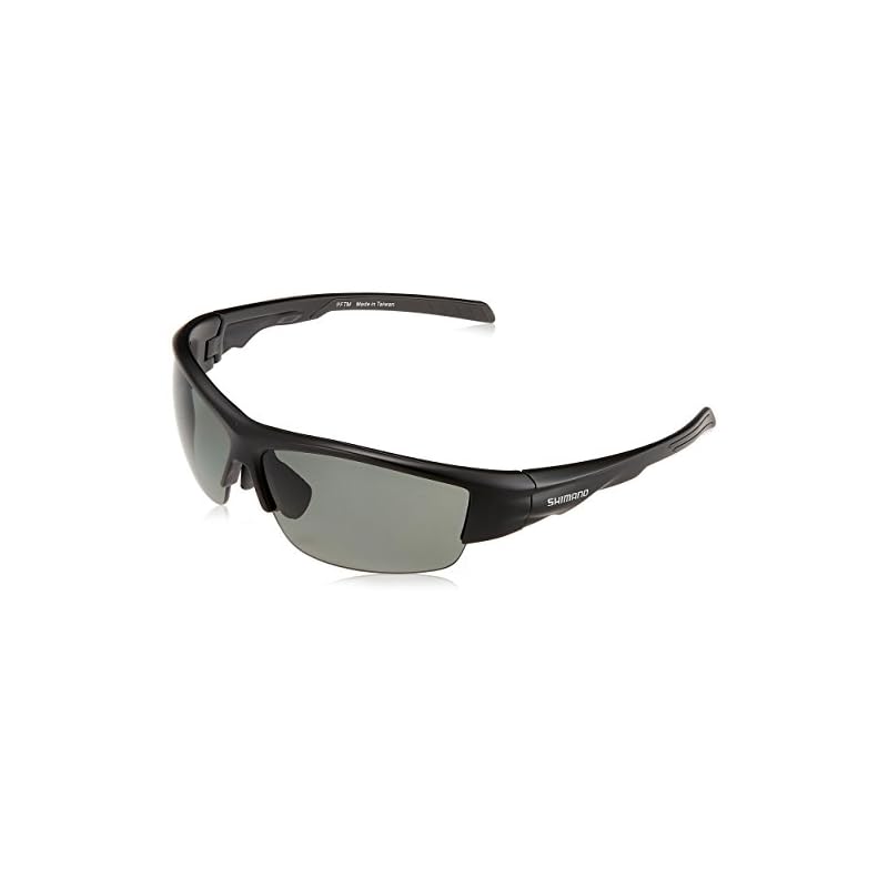 Рыболовные поляризационные солнцезащитные очки Shimano HG-066N, Водоотталкивающие полу-рыболовные очки, Матовый черный/Дымчатый объектив, Один размер