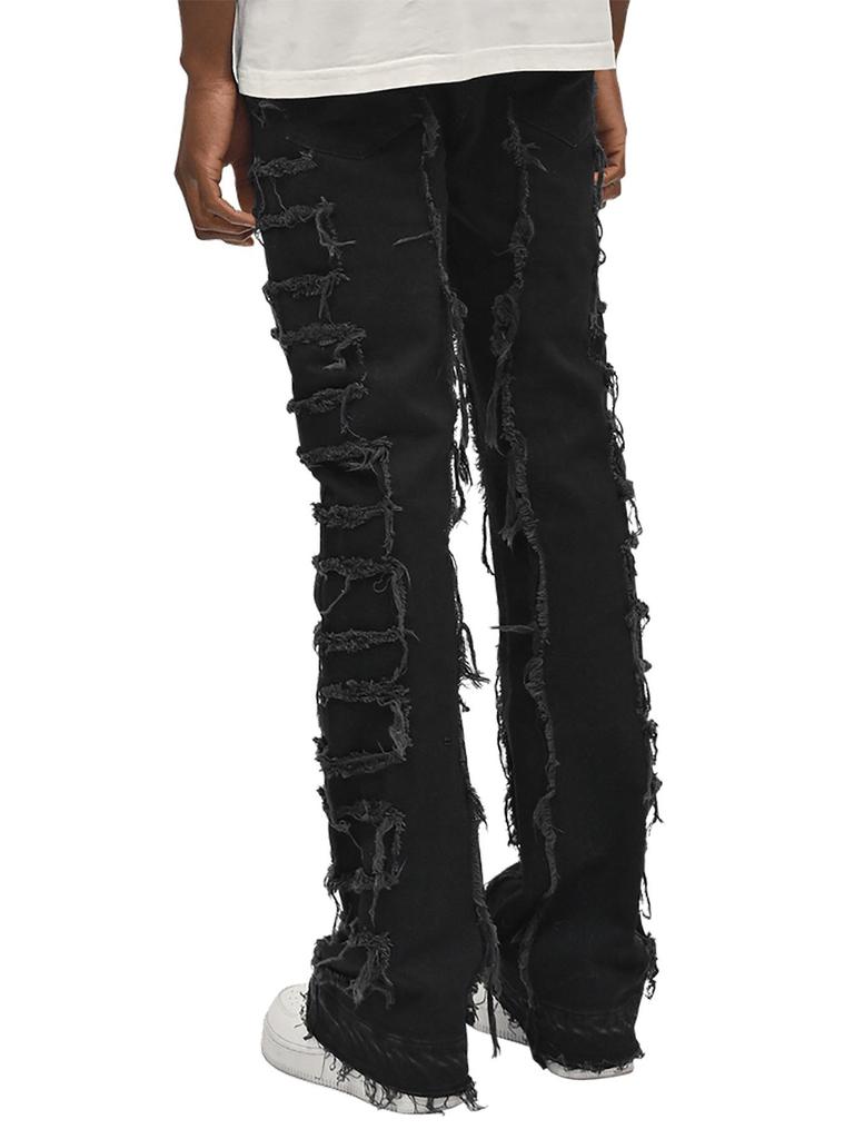 Мужские эластичные прямые джинсы - Модный европейский и американский уличный стиль