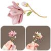 Chinese Style Floral Enamel Brooches Elegant Luxury Sense Brooch Magnolia Flower Brooch Daily