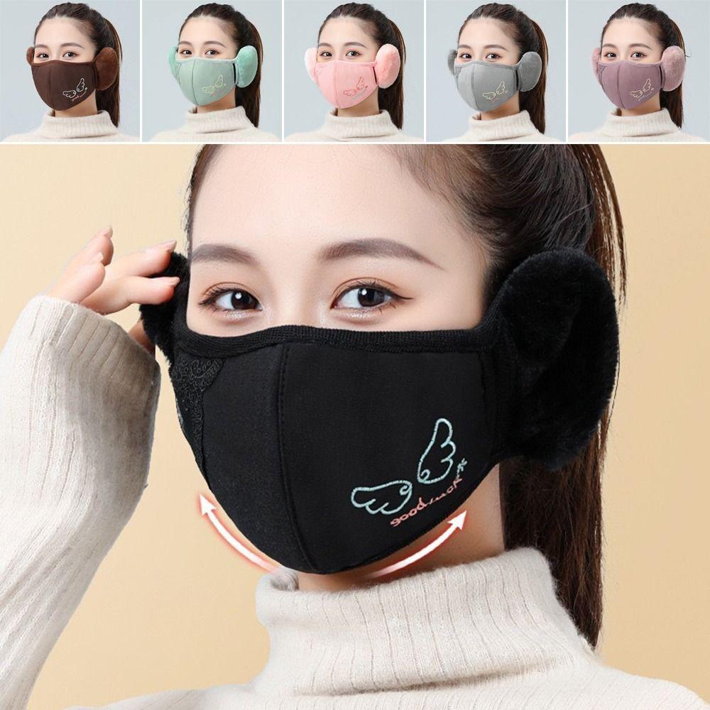 Thermal Earmuffs Mask Simple Windproof Dustproof Earflap Wrap Mask Ear Warmer Earflap Fleece Winter Mask