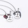 Men's Stainless Steel Guitar Pick Pendant Necklace - Rock Style, Non-fading, Ideal for Couples