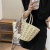 Straw Woven Tote Bag Holiday Travel Beach Portable Women's Handbag