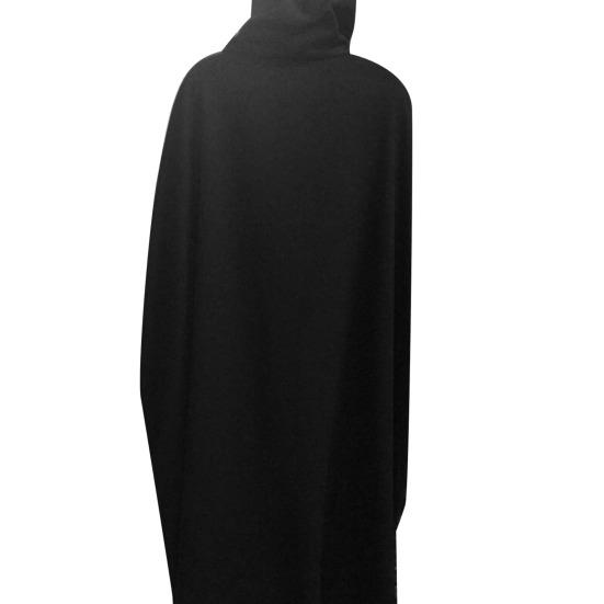 Winter Women Jacket with Hood Medieval Retro Cape Gothic Keep Warm Shawl Ankle Length Loose Cloak Thick Single-Button Closure Poncho Pirate Robe