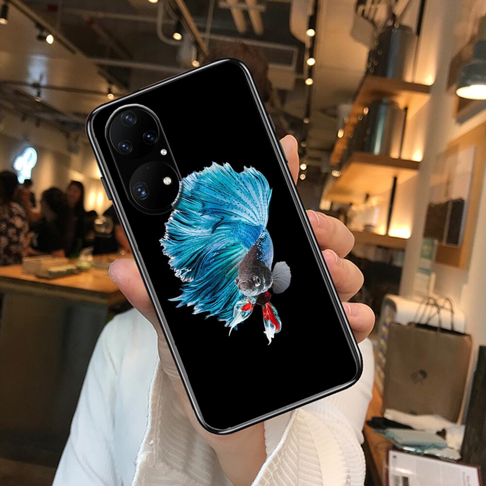 Чехол для телефона с изображением карпа и рыбы для Huawei p50 P40 p30 P20 10 9 8 Lite E Pro Plus, черный чехол Etui с рисунком Hoesjes comic fas