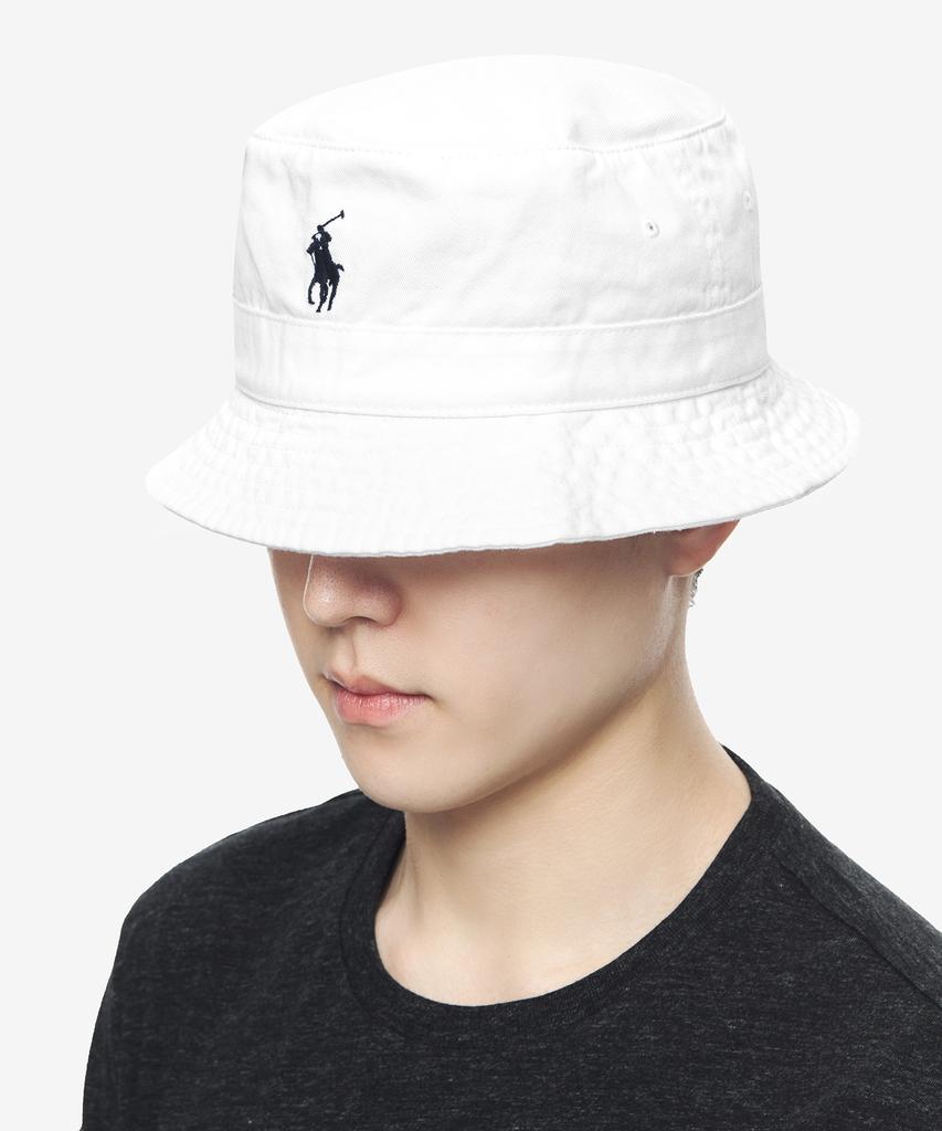 POLO RALPH LAUREN Хлопковая кепка-ведро в стиле чинос - Белая