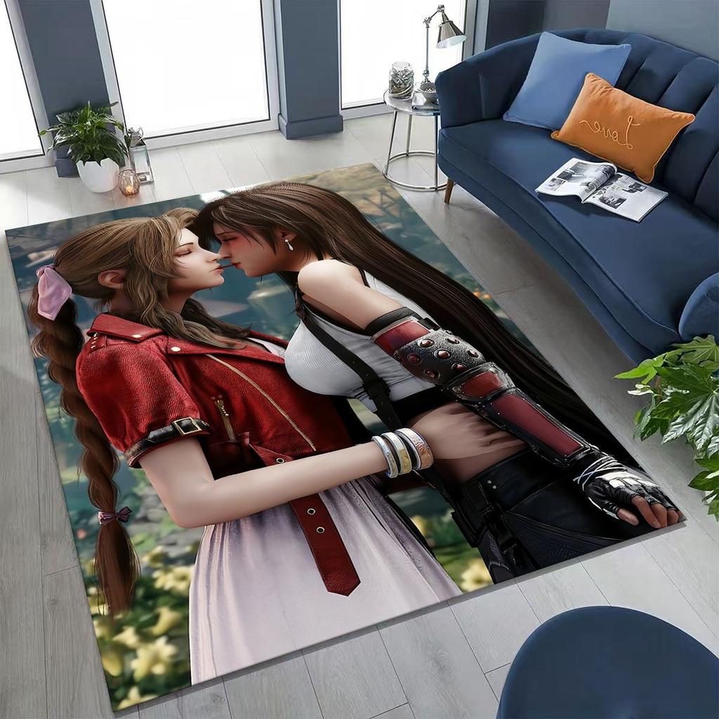 Мультяшный ковер Final Fantasy Сефирот Клауд Тифа для спальни гостиной дивана домашний коврик для декора, большой нескользящий напольный коврик