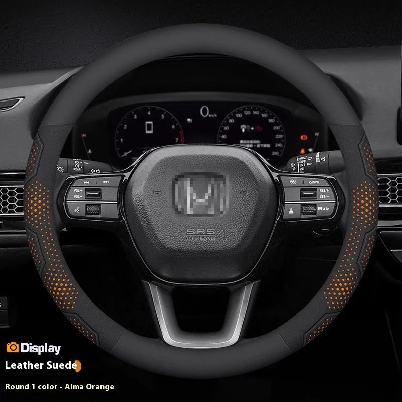 For Honda TYPE R Accord Civic HRV CRV CITY Jazz Pilot Odyssey Spirior FIT Carbon fiber Car Steering Wheel Cover Auto Accessories XA6