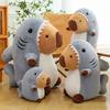 Creative Shark Kapibara Plush Capybara Turned Shark Doll Children's Birthday Gift Pillow