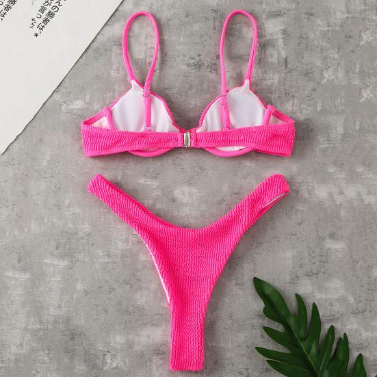 2 Pcs/Set Charming Bathing Suit Hot Sleeveless Sexy Backless Women Swimsuit for Water Activity