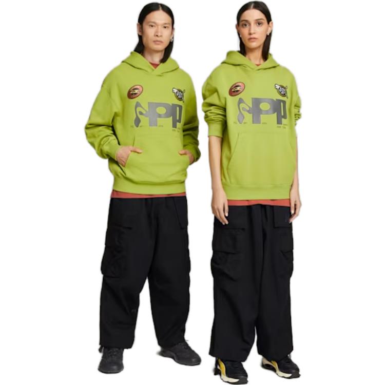 Puma X PERKS AND MINI Толстовки Женские Зеленое яблоко С капюшоном Умеренные Другое 622677-78