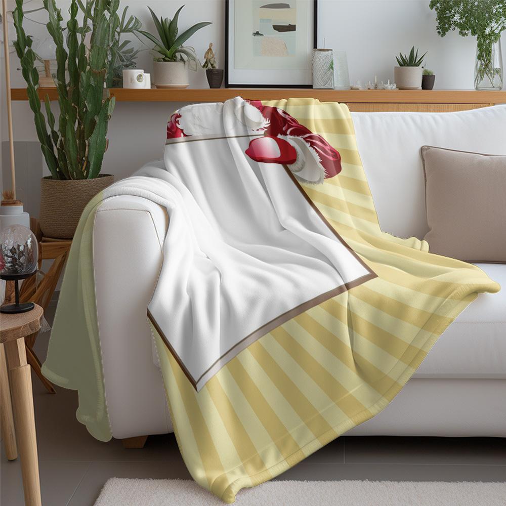 Soft Throw Blanket Cozy Flannel Fleece Sherpa Blanket Home Decor Gift Warm Lightweight Bedspread Queen King Size Decorative