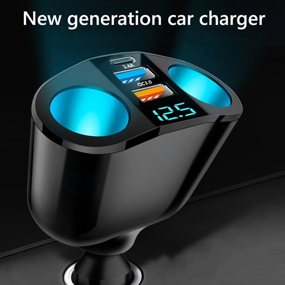 Автомобильное зарядное устройство Автомобильные аксессуары 360° Type-C+QC3.0+2.4A