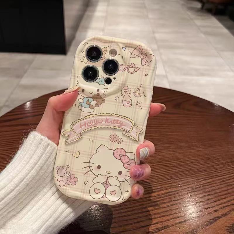 INS Kawaii Hello Kitty Casing For Xiaomi Redmi 15C 15 Note 15 Pro 14C 13C Note 14 13 12 Pro Plus A7 Pro 5G Trendy Phone Case