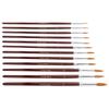 12Pcs Set Watercolor Paint Brush Nylon Hair Art Painting Brush Drawing Supplies(Round Tip)