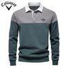 Callaway 2025 Весна Новый Длинный Рукав Поло Воротник Толстовка Вышитая Мужская Большой Размер Высокого Качества Повседневная Мужская Толстовка