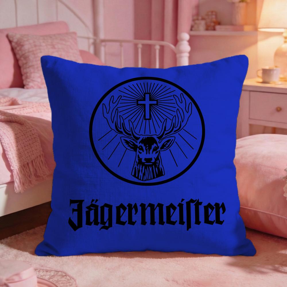 JJagermeisters Brand Logo Cushion Cover Premium Comfort Reversible Pillow Cove Two In One Design For Any Room  Car Interior