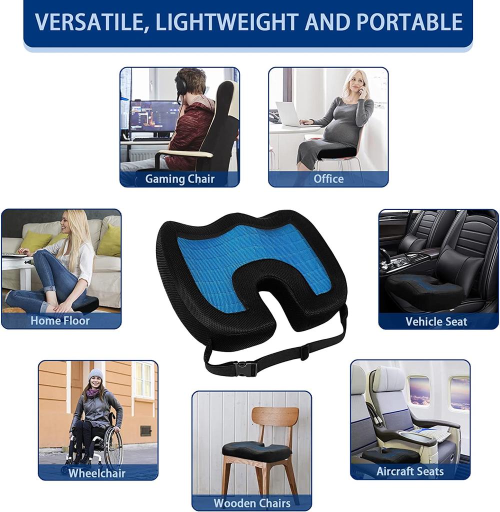 Гель для поцелуев rutsch festes Гель и пена с эффектом памяти Steißbein Kissen Bürostuhl Kissen Auto Kissen Sitzendes Artefakt