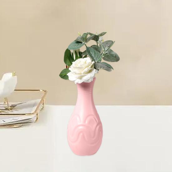 Элегантная небьющаяся невыцветающая ваза с имитацией керамической глазури для стола, комнатное растение, товары для дома