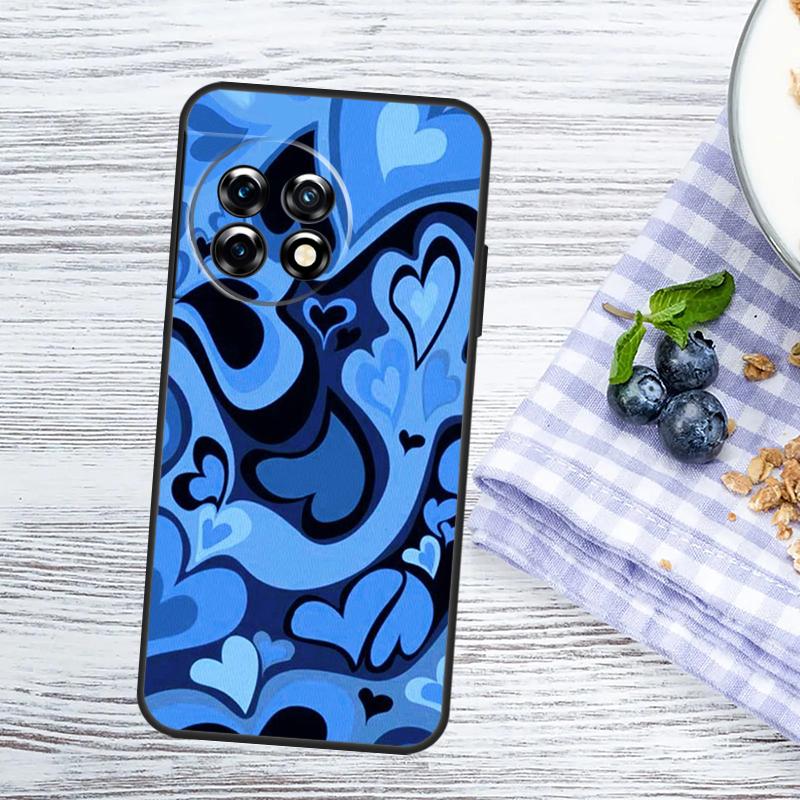 Brown Purple Hearts Swirl Pattern Case For OnePlus Nord 5 CE 3 4 Lite N20 N30 OnePlus 15 15R 13 13T 10T 10 11 12 12R 13R Cover