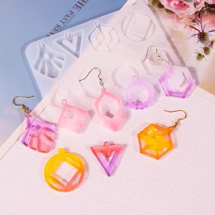 Серьга Подвеска Силиконовая Форма Сердце DIY Форма для Эпоксидной Смолы Инструменты для Изготовления Украшений