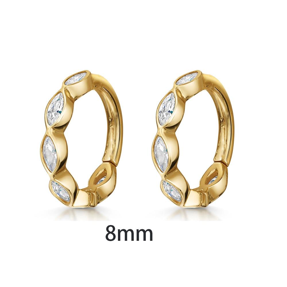 2 шт., минимальные серьги из нержавеющей стали с цирконом, женские и мужские спиральные серьги для козелка, хряща, раковины Daith, ювелирные изделия для пирсинга ушей