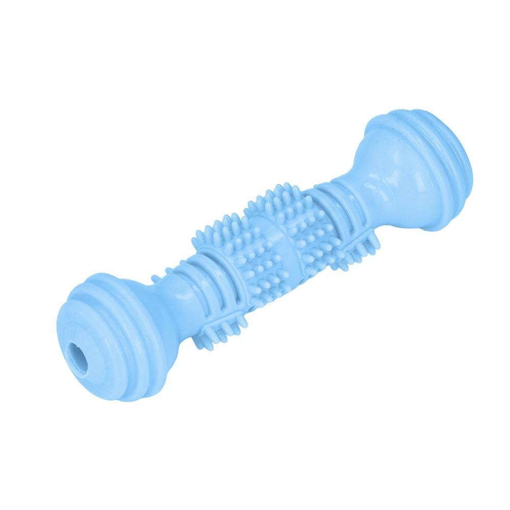TPR Made Dumbbell Dog Chew Toy Bite Tough Puppy Teeth Cleaning Toy Pet Chew Stick Teeth Cleaning