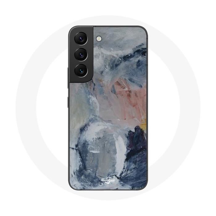 Coque pour Samsung Galaxy S22 - MANIACASE - Abstrait - Souple - Protection - Gris