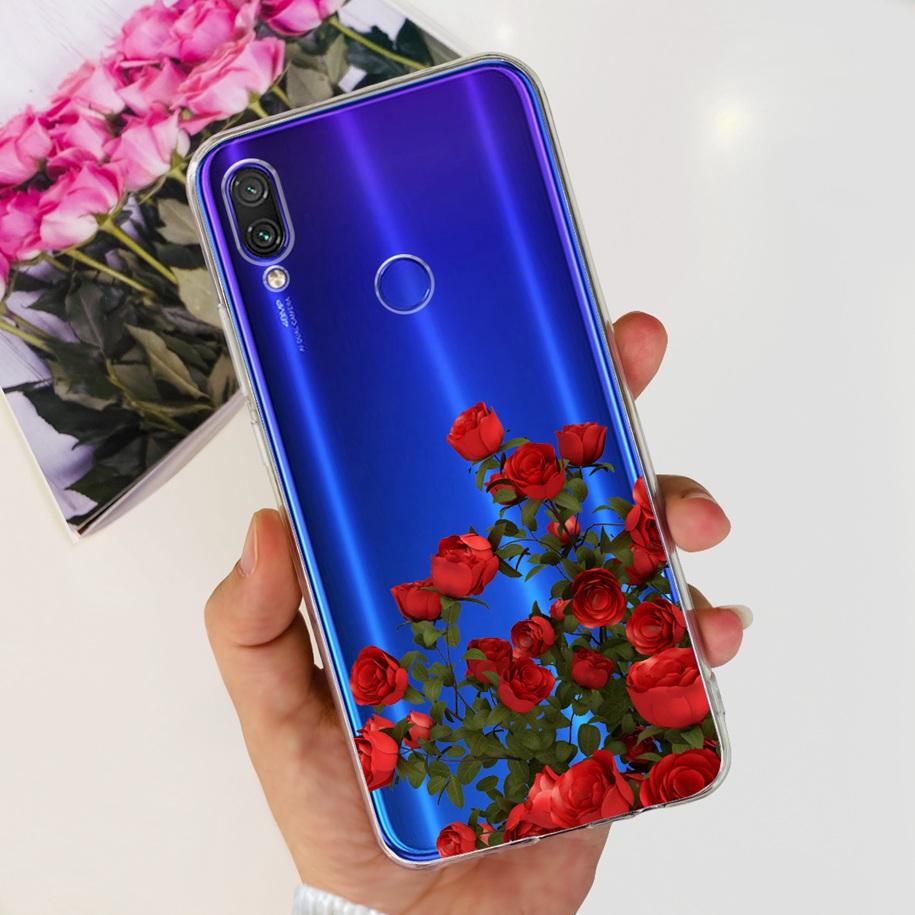 For Xiaomi Redmi Note 7 Case Flower Butterfly Clear Silicone Cover For Redmi Note 7 Pro Note7 Bumper Redmi 7 7A Shockproof Funda