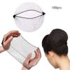 100Pcs Black Invisible Hair Nets For Food Service, Ballet Bun, And Wig Wear
