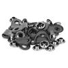100 Set Shoelace Hook DRing Eyelet Buckle Brass Shoe Leather DIY Rivet Tool Matte Black 9x14mm