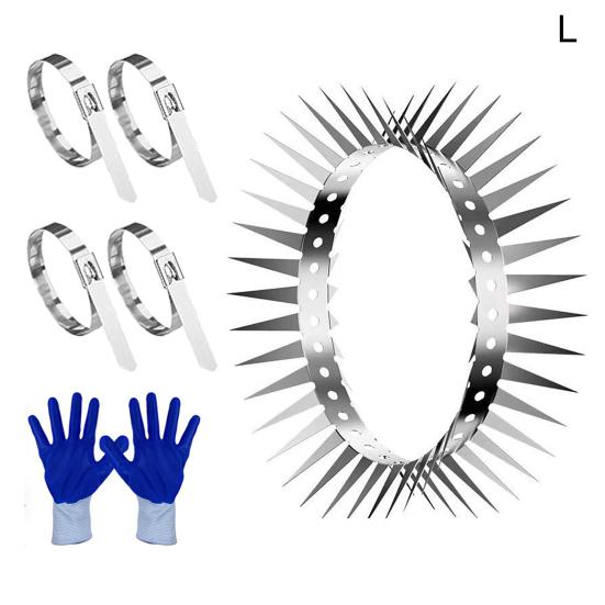 1 комплект шипов против крыс из нержавеющей стали, шипы для отпугивания птиц с хомутами, шипованный барьер от белок для контроля голубей и кошек