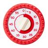 Yousheng 55-минутный розовый механический кухонный таймер для готовки, выпечки, варки яиц, громкий сигнал, кухонный таймер, магнитная задняя панель, визуальный таймер