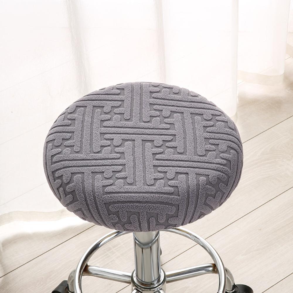 Washable Chair Seat Cover Slipcover All Inclusive Stool Seat Cushion Cover 30cm with Elastic Bands Seat Chair Slipcover