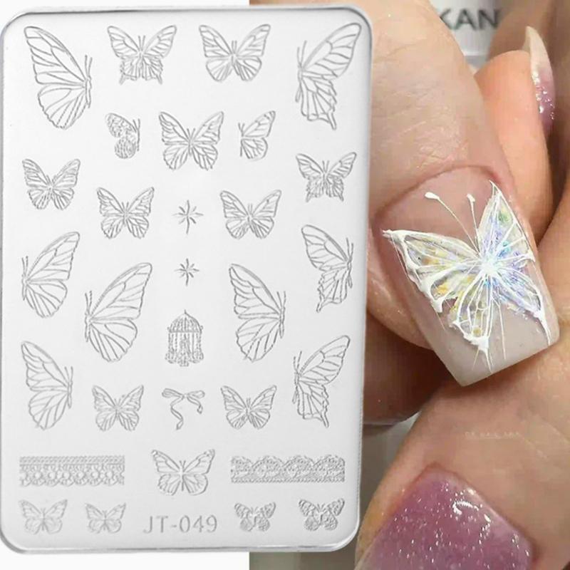 Силиконовая форма для абстрактного искусства с линиями граффити бабочки, для красоты, нейл-арта, сделай сам, ручной работы, форма силиконовая с любовным сердцем, свитером, клеткой