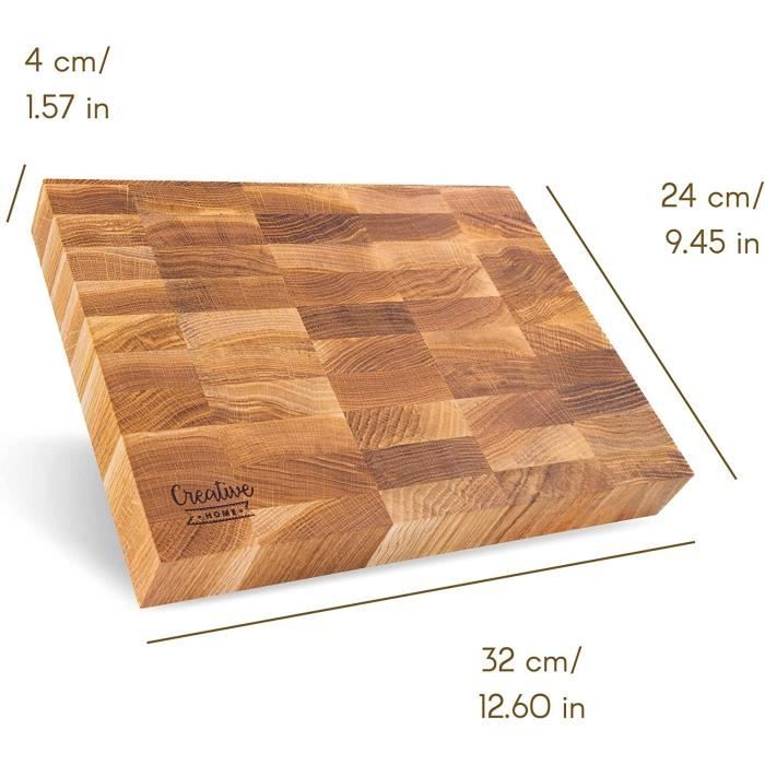 Planche à découper en bois - CREHOM - Professionnelle - 32 x 24 x 4 cm - Hêtre - Durable