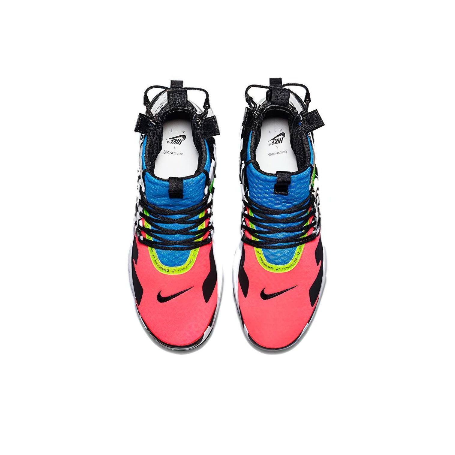 air presto mid acronym racer pink on feet